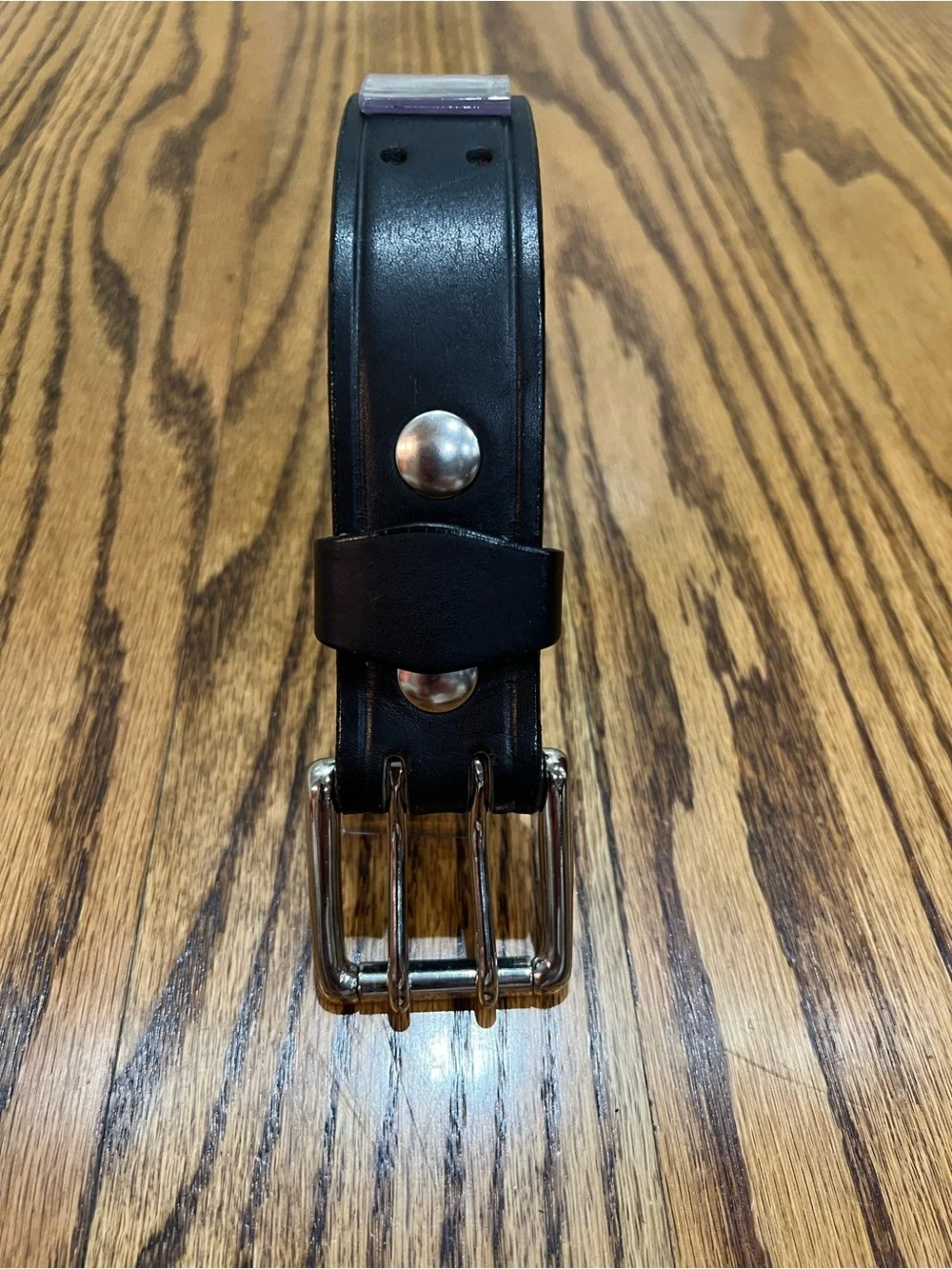 Brenneman’s Leather Goods Handcrafted Leather Belt Sz 36 Black Amish Craftsman